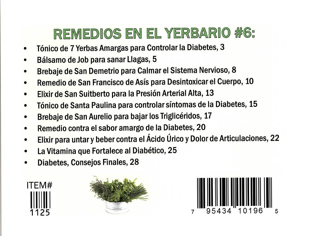 Yerbario Diabetes Prevención y Control, por Sylvia Carlock