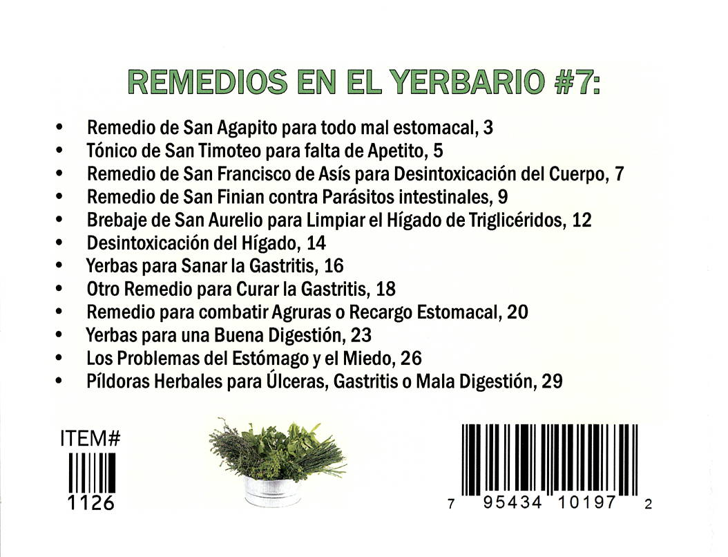 Yerbario Problemas de Digestión e Hígado, por Sylvia Carlock