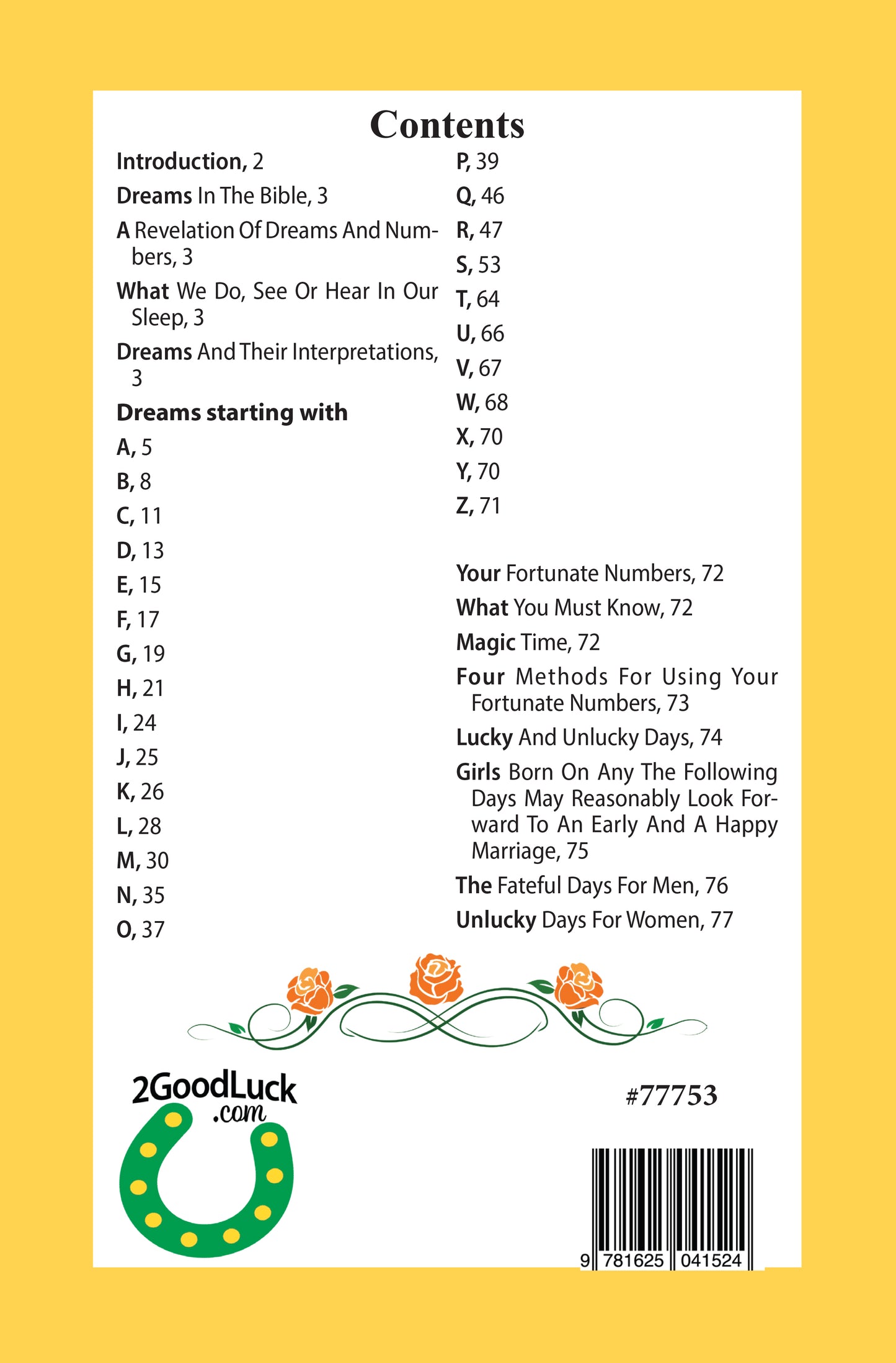 Solid Gold Dream Book