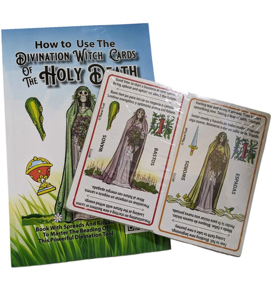 Divination Witch Book and Card Set of the Holy Death