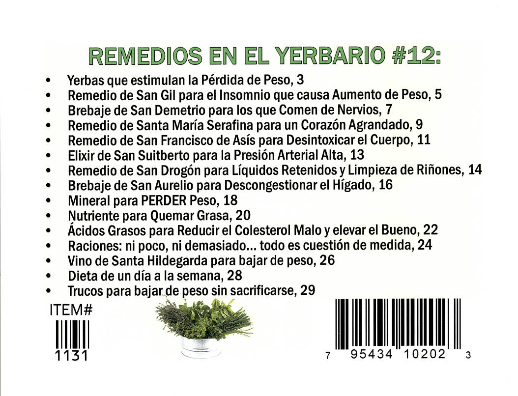 Yerbario Obesidad y Sobrepeso, por Sylvia Carlock