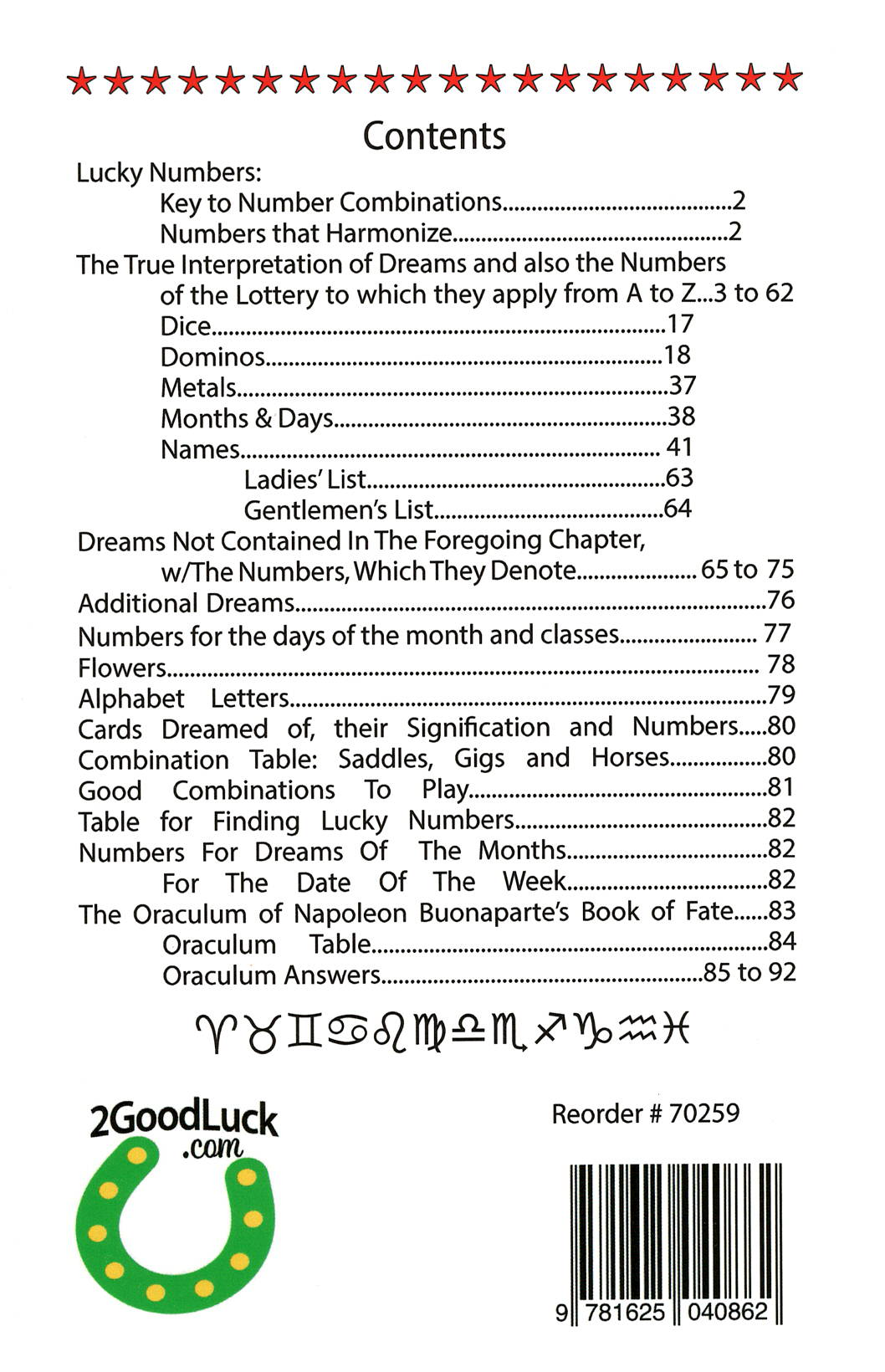 Aunt Sally Dream Book